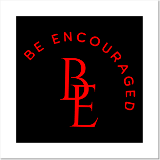 Be Encouraged - Red, Unisex Christian Cotton T-Shirt, Stylish Red Imagery, Trendy Spiritual Shirt, Christian Apparel, Comy, Soft Posters and Art